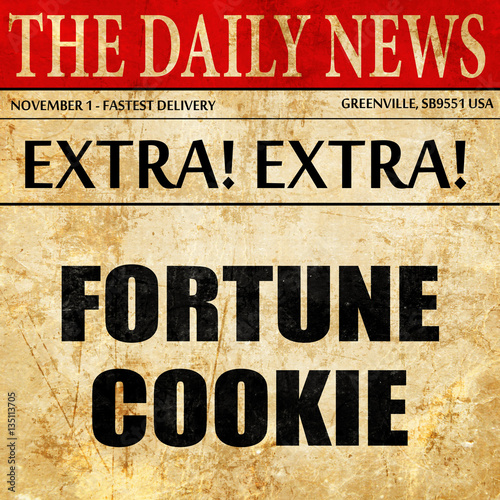 Wallpaper Mural fortune cookie, newspaper article text Torontodigital.ca