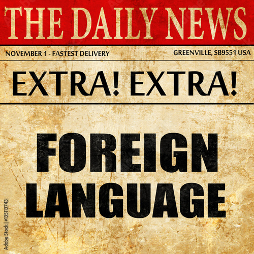 Wallpaper Mural foreign language, newspaper article text Torontodigital.ca