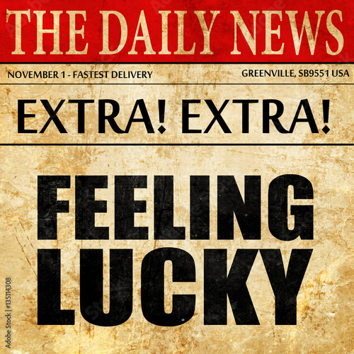 Wallpaper Mural feeling lucky, newspaper article text Torontodigital.ca