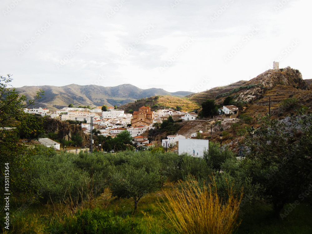 The small rural village of Lubrin in the Andalusian region of Spain.