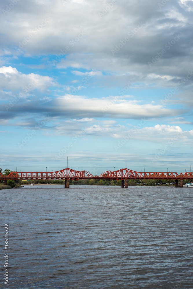 Bridge over Gualeguaychu River, Argentina.