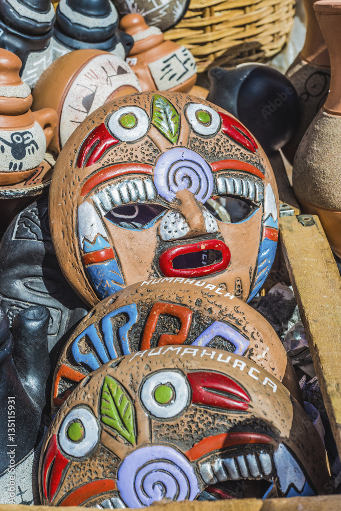 Fototapeta premium Crafts in Humahuaca in Jujuy Province, Argentina.