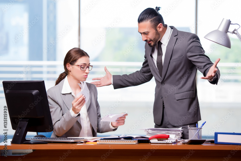Man and woman in business concept Man and woman in business concept