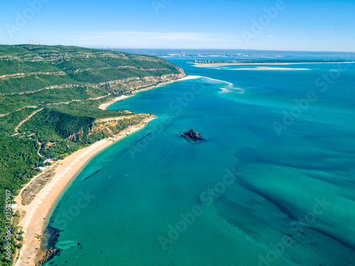Aerial View Ocean Coastal Landscape of Nature Park photo