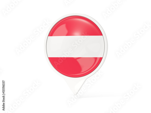 Free Download Round white pin with flag of austria - GFXLoad