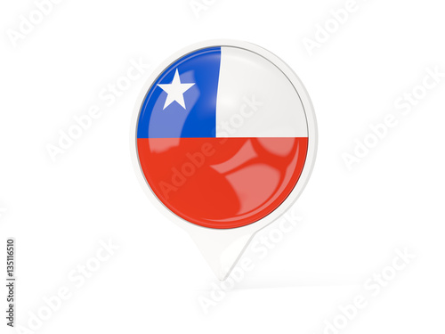 Round white pin with flag of chile Free Download Round white pin with flag of chile - GFXLoad