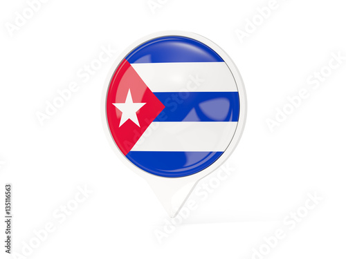 Round white pin with flag of cuba Free Download Round white pin with flag of cuba - GFXLoad
