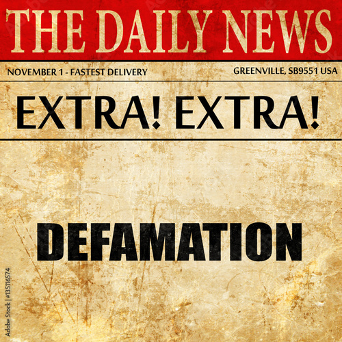 defamation, newspaper article text