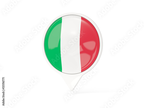 Round white pin with flag of italy Free Download Round white pin with flag of italy - GFXLoad