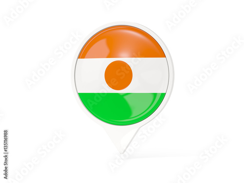 Round white pin with flag of niger Free Download Round white pin with flag of niger - GFXLoad