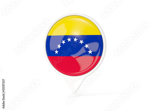Round white pin with flag of venezuela Free Download Round white pin with flag of venezuela - GFXLoad