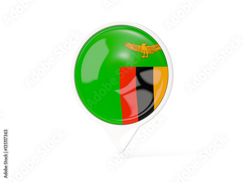 Round white pin with flag of zambia Free Download Round white pin with flag of zambia - GFXLoad