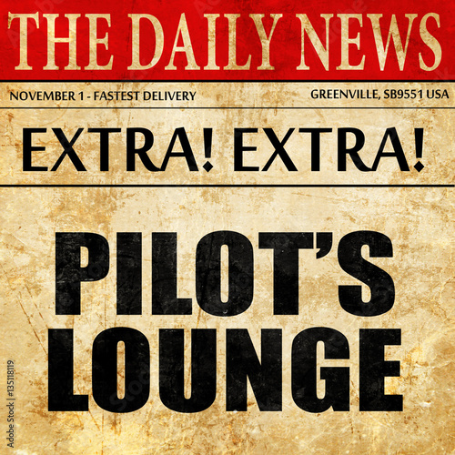 Wallpaper Mural pilot's lounge, newspaper article text Torontodigital.ca