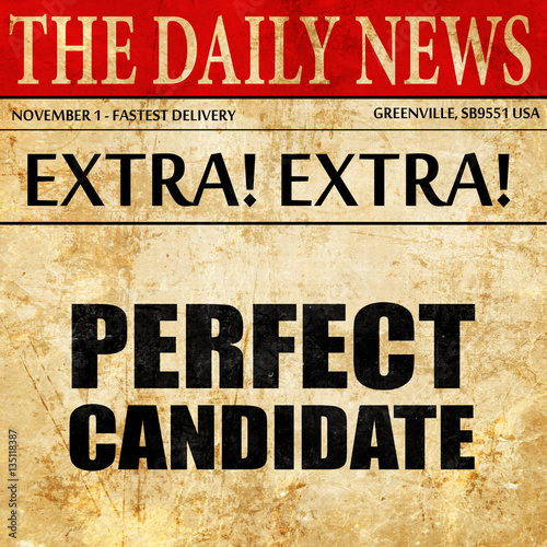 Wallpaper Mural perfect candidate, newspaper article text Torontodigital.ca