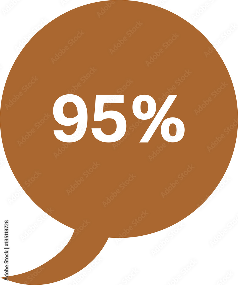 Speech bubble include 95 percent Speech bubble include 95 percent