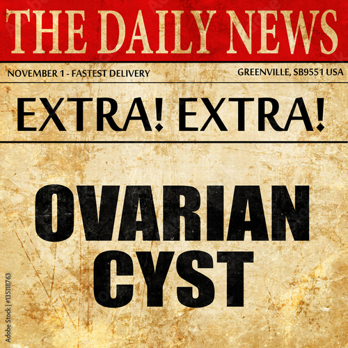 Wallpaper Mural ovarian cyst, newspaper article text Torontodigital.ca