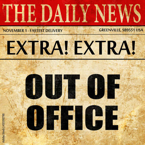 Wallpaper Mural out of office, newspaper article text Torontodigital.ca
