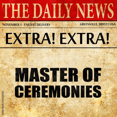 Wallpaper Mural master of ceremonies, newspaper article text Torontodigital.ca