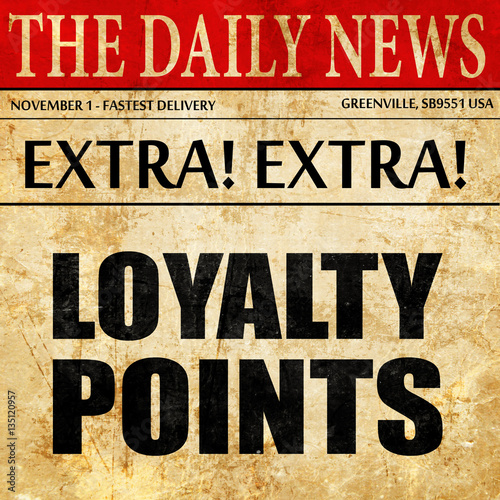 Wallpaper Mural loyalty points, newspaper article text Torontodigital.ca