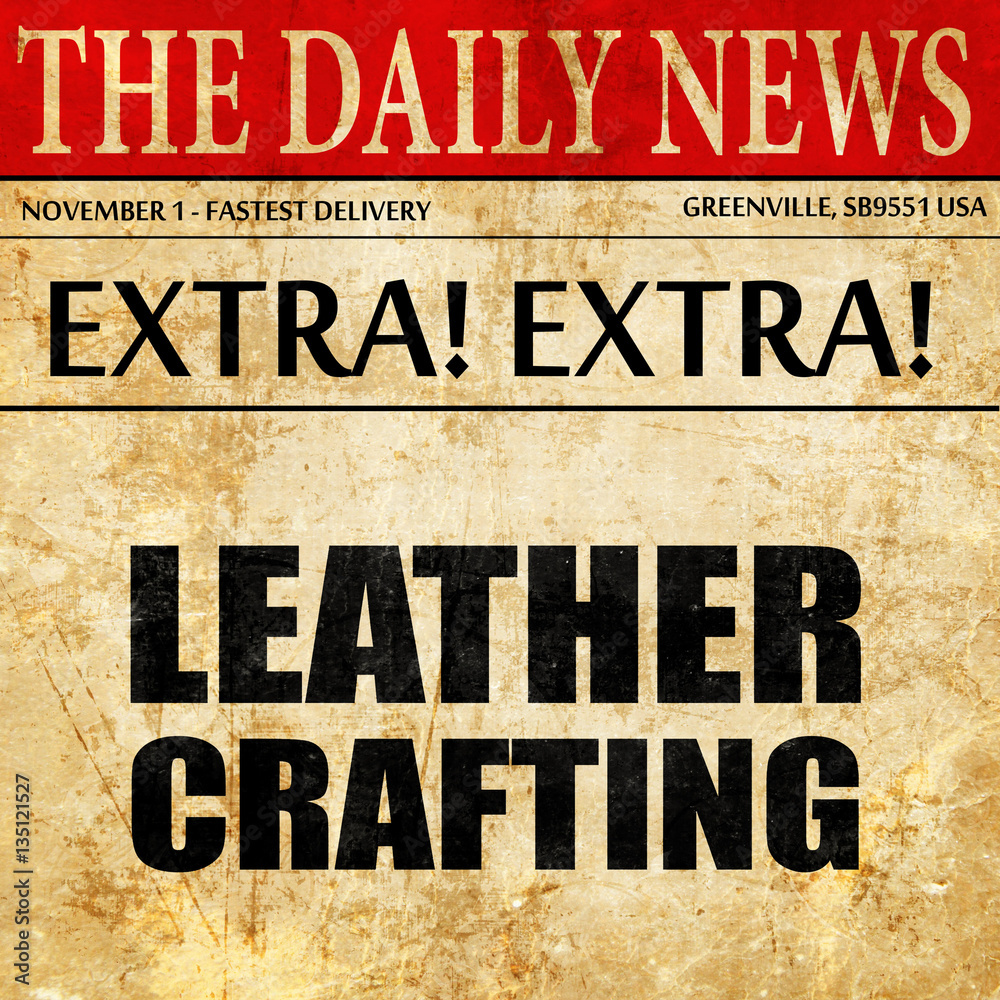 leather crafting, newspaper article text
