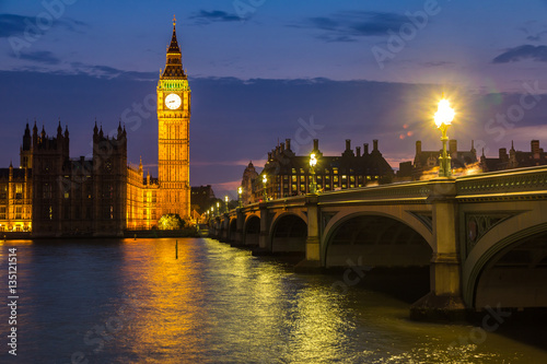 Big Ben, Parliament, Westminster bridge in London