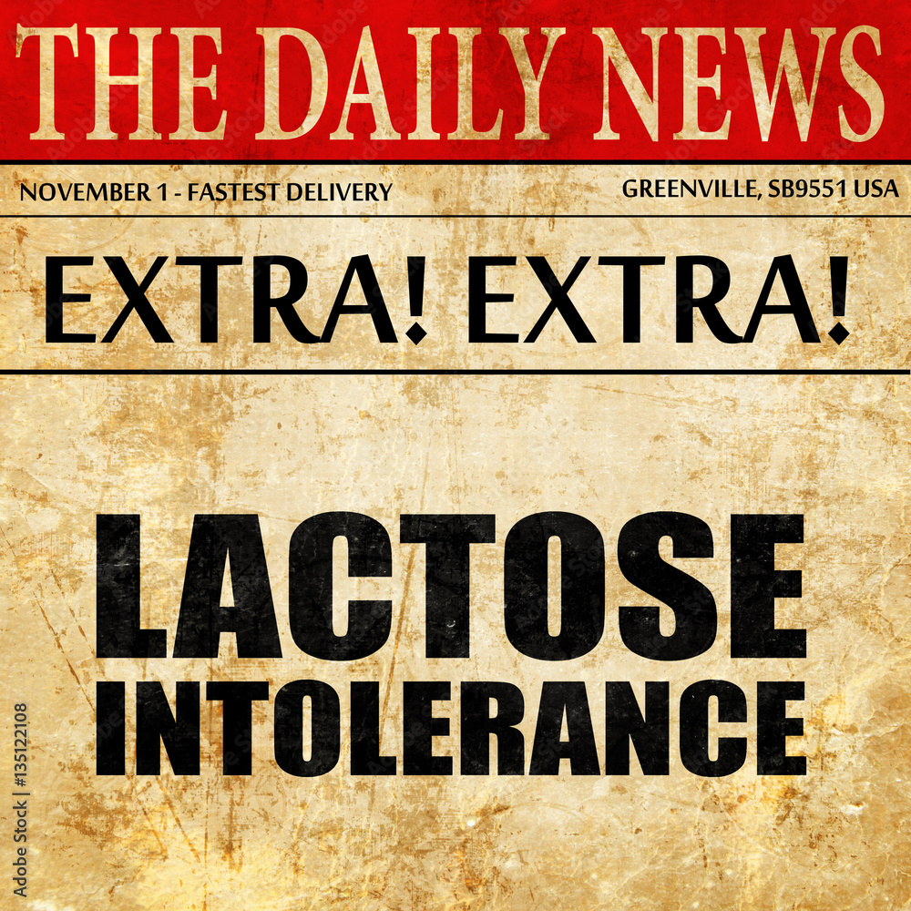 lactose intolerance, newspaper article text