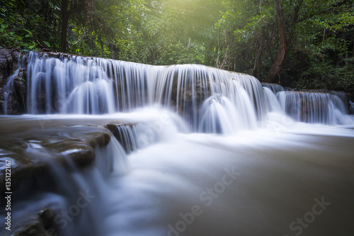 Fototapeta Naklejka Na Ścianę i Meble -  Landscape Huai Mae Kamin waterfall Srinakarin Dam in Kanchanaburi, Thailand