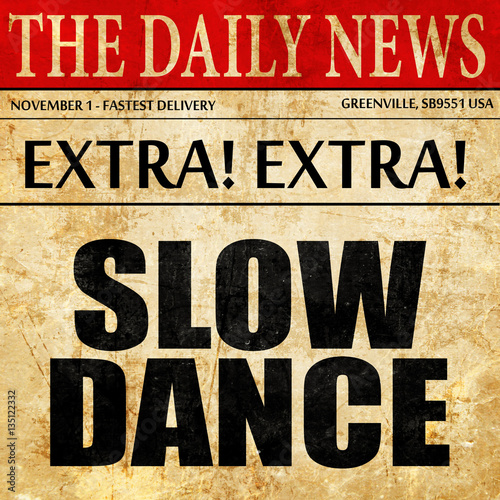 Wallpaper Mural slow dance, newspaper article text Torontodigital.ca