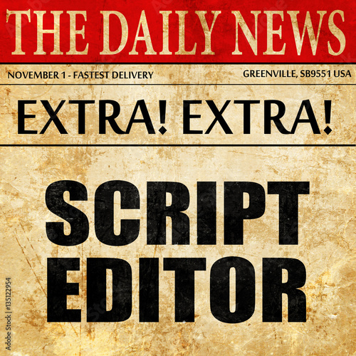 Wallpaper Mural script editor, newspaper article text Torontodigital.ca