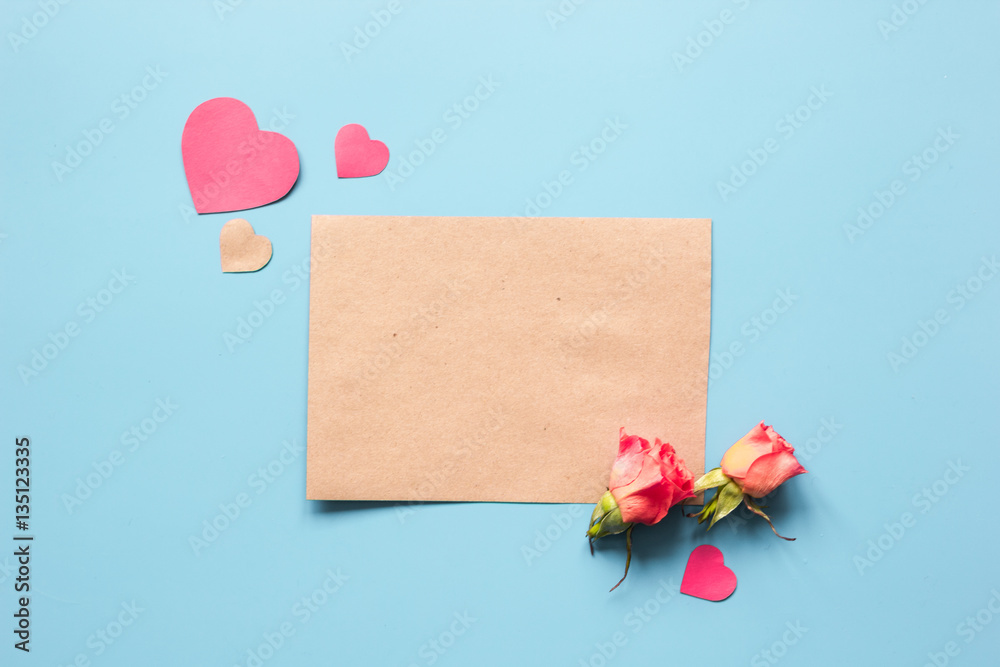 concept of Valentine's Day with heart background mock up concept of Valentine's Day with heart background mock up