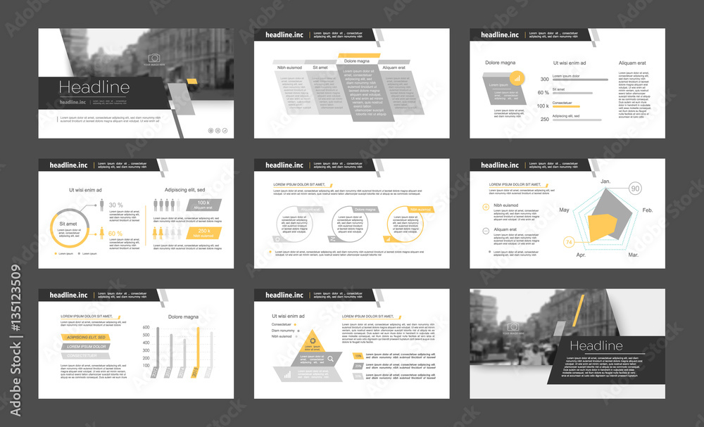 Infographic elements for presentation templates. - obrazy, fototapety, plakaty 