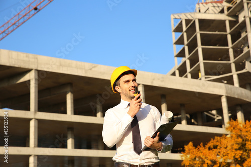 Handsome engineer with port...