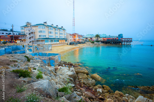 Beach & Building on Cannery Row in Monterey, California, USA photo