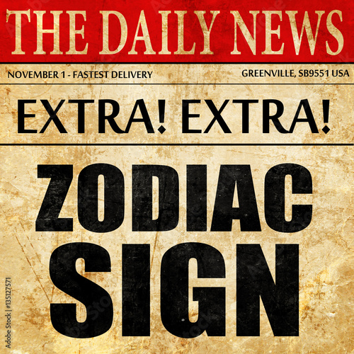 Wallpaper Mural zodiac sign, newspaper article text Torontodigital.ca