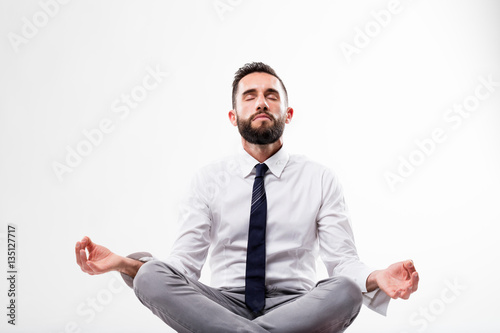 ohmm guru meditaion business man photo