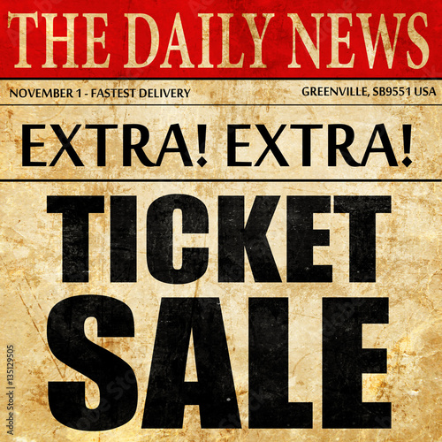 ticket sale, newspaper article text