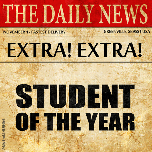 Wallpaper Mural student of the year, newspaper article text Torontodigital.ca
