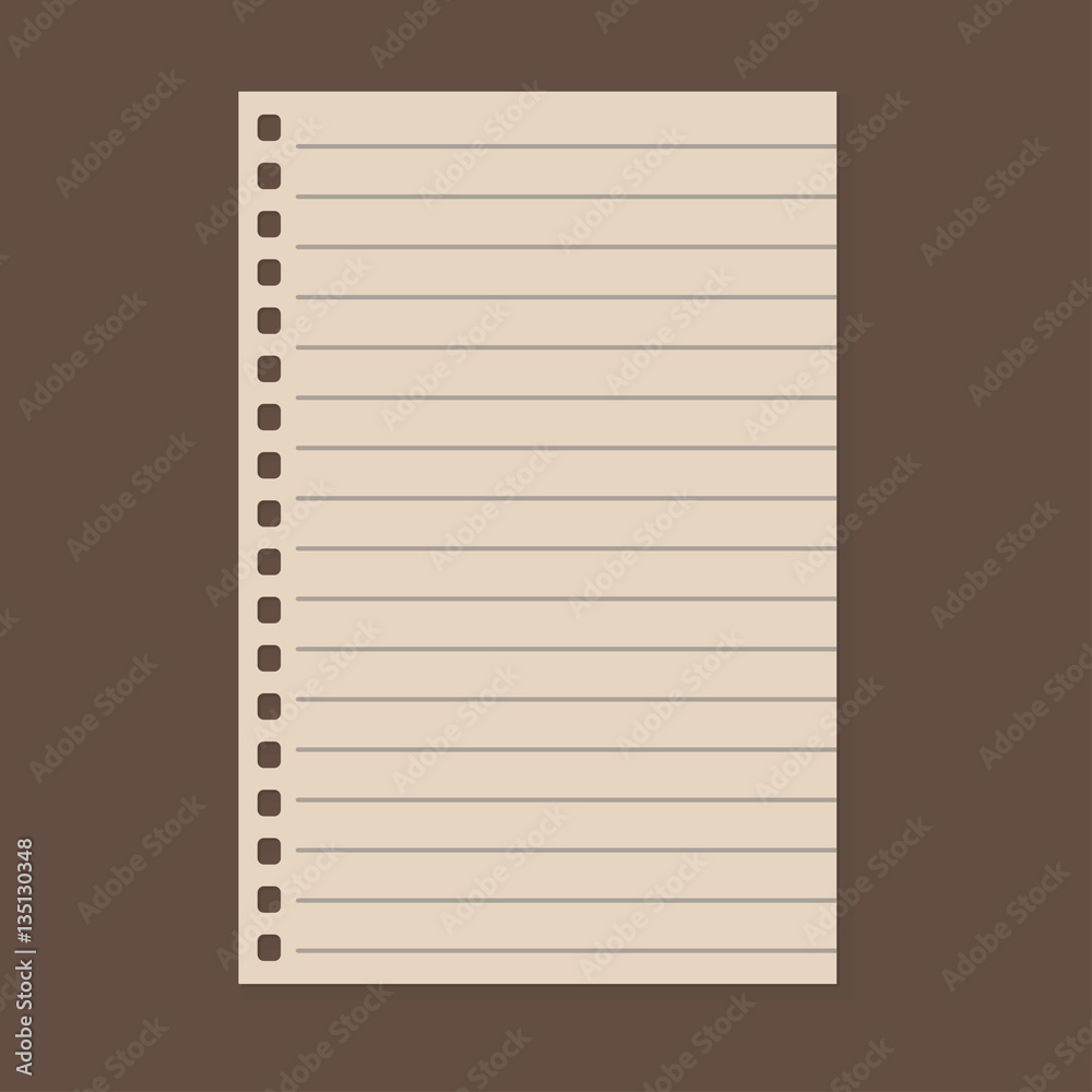 Paper note sheet for message vector illustration. Paper note sheet for message vector illustration.