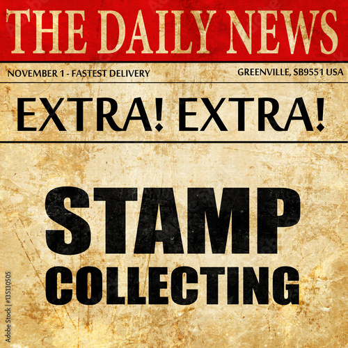 Wallpaper Mural stamp collecting, newspaper article text Torontodigital.ca