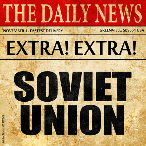 Wallpaper Mural soviet union, newspaper article text Torontodigital.ca