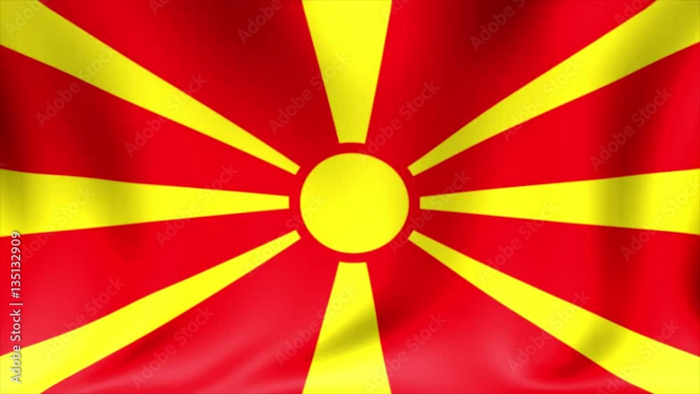 Macedonia Flag. Background Seamless Looping Animation. 4K High Definition Video. Macedonia Flag. Background Seamless Looping Animation. 4K High Definition Video.