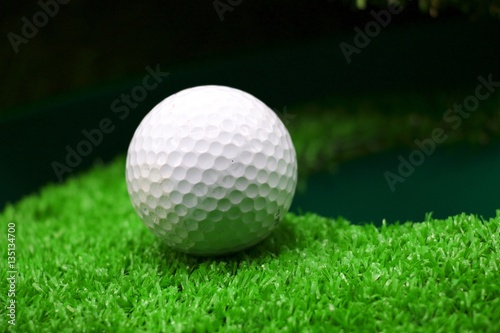 Golf ball is near to hole