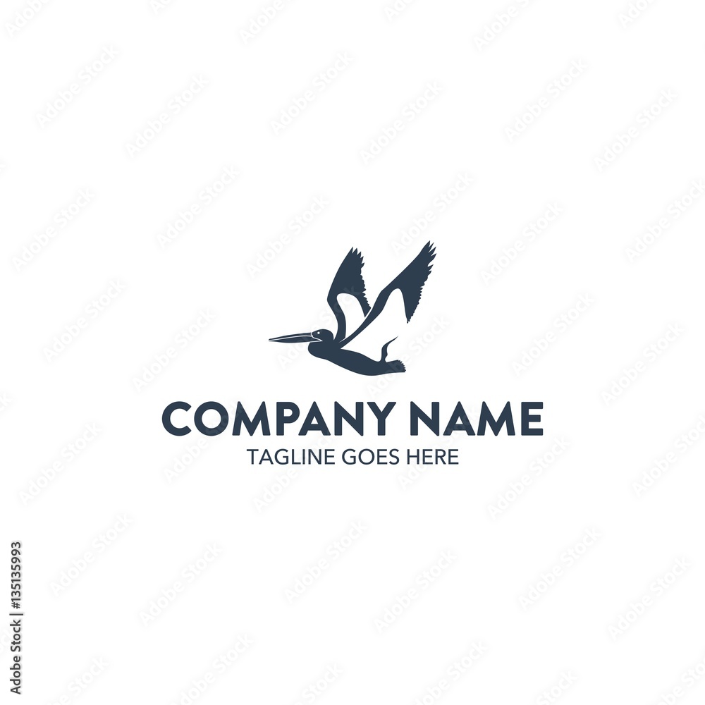 Fototapeta premium Pelican Logo Template