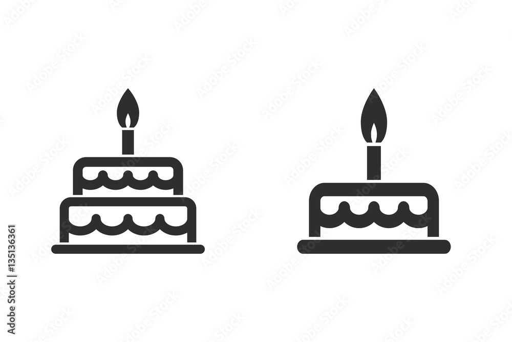 Cake - vector icon.
