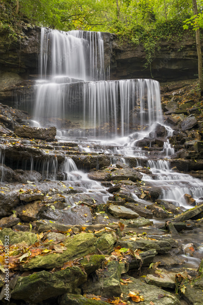 Miami County Waterfall - West Milton Cascades, Ohio Stock-Foto | Adobe
