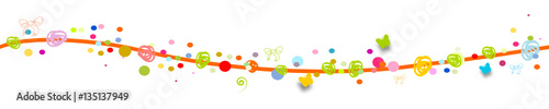 Konfetti Band Banner Bunt 