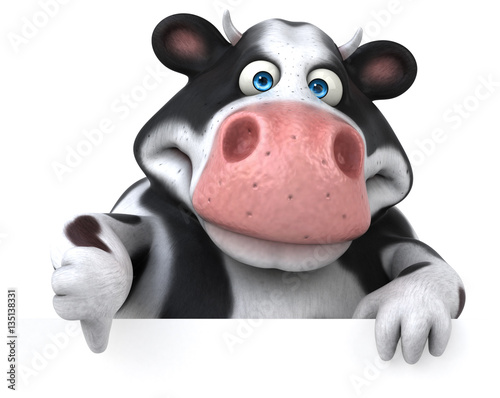 Fun cow - 3D Illustration