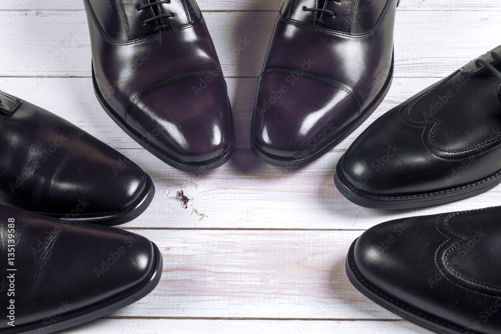 Male fashion with shoes on white Male fashion with shoes on white
