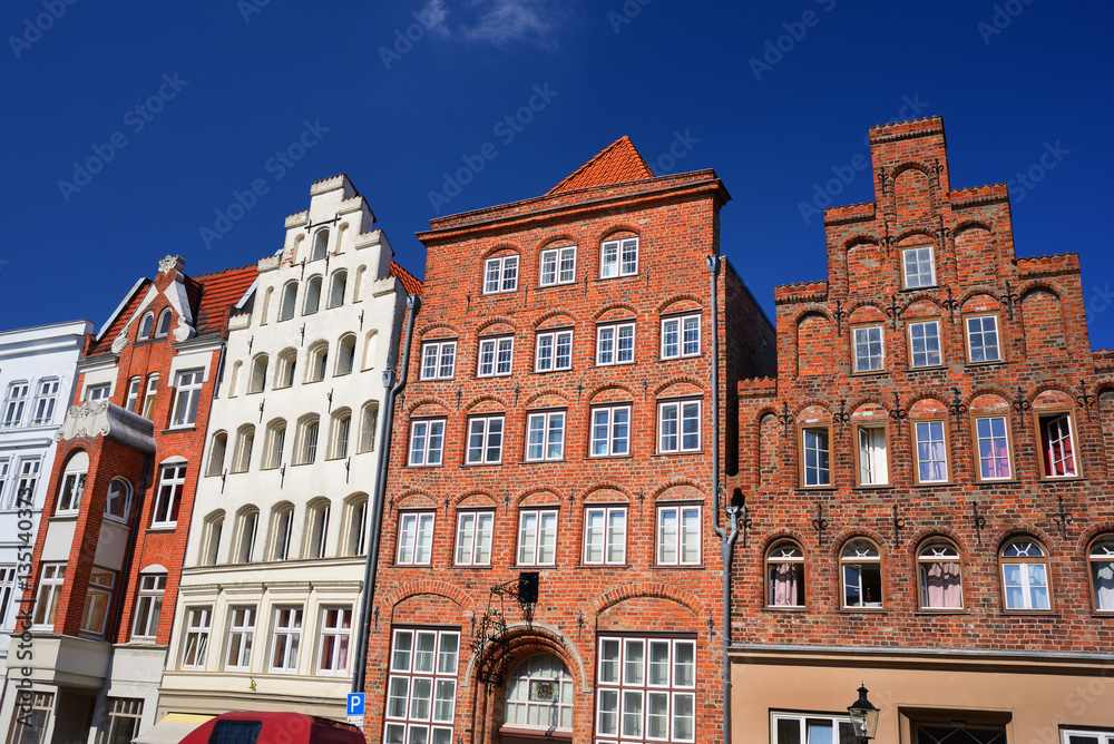 Cityscape of Lubeck old city, Germany
