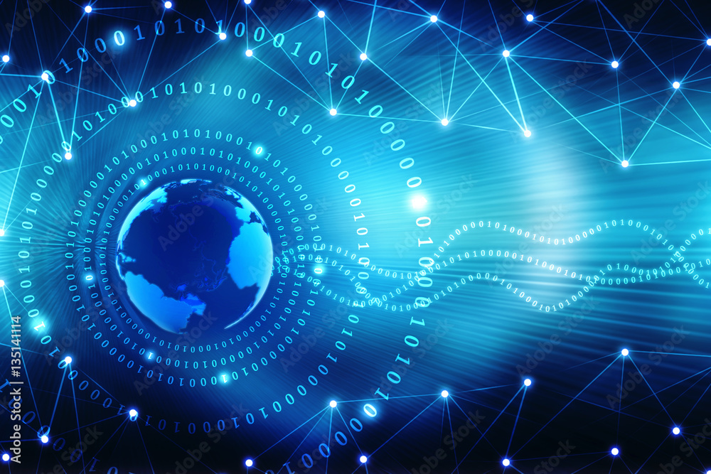 Obraz premium globe internet connecting, technology background